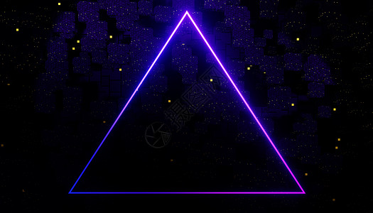 霓虹灯和光线在黑暗场景中发光的 3d 渲染 赛博朋克夜城概念 夜生活 5g 的技术网络 超越一代和未来派场景 科幻图案主题墙纸紫图片