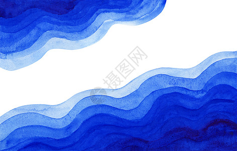深水颜色 明亮的蓝蓝色卷状纸剪切背景图片