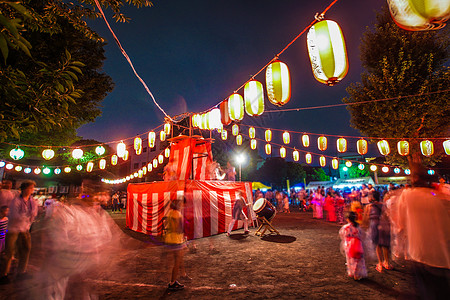 中元节暑夏节Bon Bon 舞蹈影像浴衣风格形象灯笼和服服装传统情感节日夜店背景
