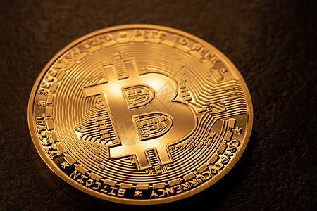 硬币 Crypto货币Bitcoin 的物理表示方式 块链和加密概念钱包储蓄汇款密码技术商业区块链计算金子网络图片