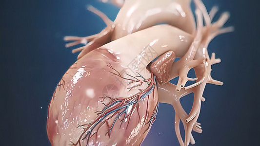 3D 人类心跳解剖说明氧气成人解剖学血管科学生物学动脉硬化心房骨骼抗体图片