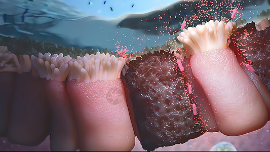 细菌攻击消化系统疾病微生物学生物学红细胞白细胞食物微生物腹泻肠道药品图片