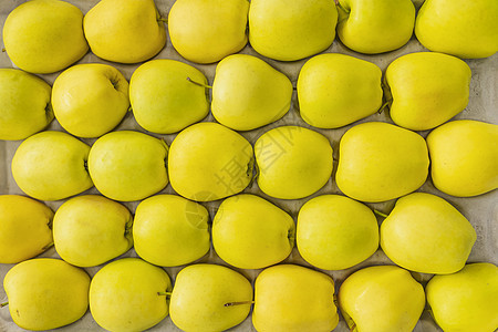 箱装黄苹果特配店铺市场收成木头营养生产盒子饮食仓库水果图片