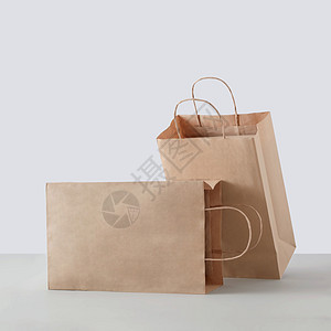 商店商业购物用的两袋纸纸盒包图片