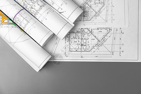 建筑建筑施工计划表上的建筑建设规划文件项目建造文档草图装修工程文书技术绘画住宅图片