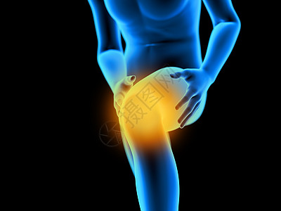 3d在医学上准确无误地说明一名男子有痛苦的膝盖图片