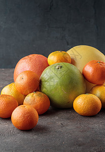 新鲜的成熟柑橘橘子素食主义者红色柚子橙子黄色果汁柑桔饮食食物图片
