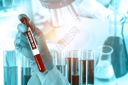 Corona病毒 COVID19医学测试疫苗研发概念实验室生物学生物保险男人临床开发疫情过程科学技术图片