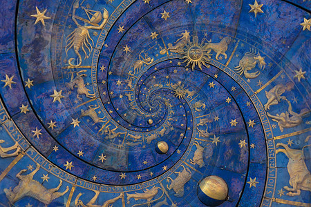 Zodiac 信号星座背景 幻想和神秘的概念插图八字宇宙癌症十二生肖星系天空天文学星星数字图片