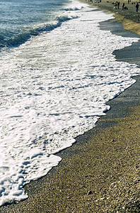 利古里亚海滩 海浪和沙滩图片