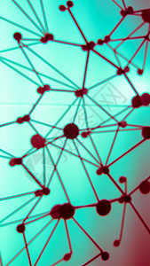 球体网络连接的模糊背景化学技术金属商业数据多边形细胞蓝色科幻矩阵图片