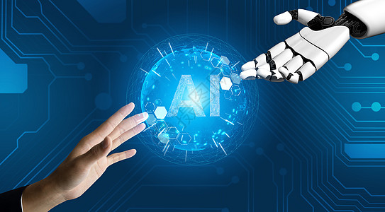 未来机器人人造智能概念的进化智力机械手机器商业学习虚拟技术分析商务软件图片