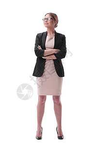 愤怒的女老板在监视某个人 孤立在白人身上企业家管理人员女性权威套装眼镜公司女士员工秘书图片