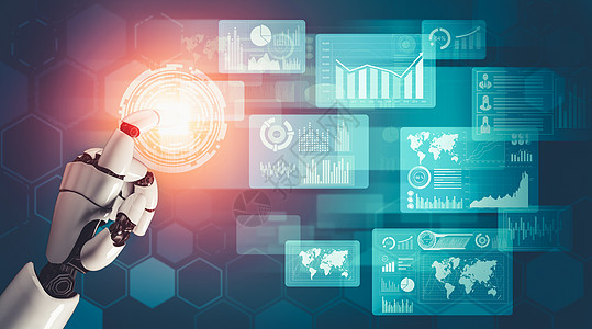 未来人工机器人人造智能概念的全新理论思考网站智力3d经济系统电脑电子人制造业利润技术图片