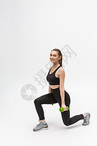 运动 时装运动女运动员的伸展腿胸罩肌肉身体运动鞋广告运动装训练绑腿工作室裤子图片