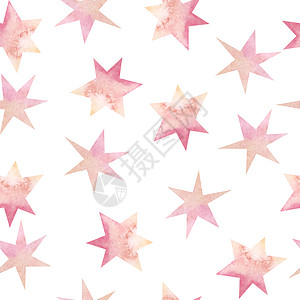 无缝水彩手绘图案与宇宙空间优雅的中性星空 婴儿送礼会庆祝派对设计邀请卡纺织壁纸 粉红玫瑰腮红柔和的颜色图片