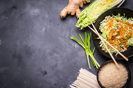 亚洲烹饪素材饮食横幅餐厅白菜桌子乡村沙拉框架蔬菜博客图片