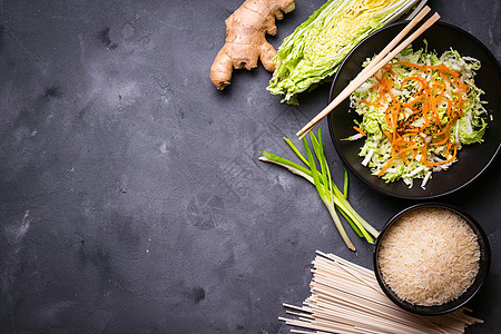 亚洲烹饪素材蔬菜博客面条饮食洋葱盘子横幅乡村白菜餐厅图片