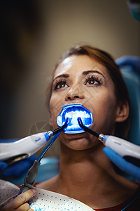 健康生活的健康享有者诊所紫外线矫正维修医生牙医牙科手套保健女士图片