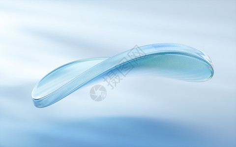 有灯光的曲线玻璃 3D铸造反射光谱青色透明度水晶蓝色塑料圆圈坡度几何学图片