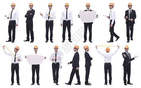 一个成功的现代人的各种照片的拼贴图集全景情绪衬衫职业快乐成人幸福商务信心男性图片