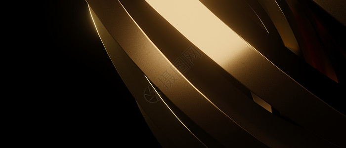 抽象科学几何封面设计优雅背景米色金色横幅背景壁纸 3D 渲染几何学奢华酒吧金属插图立方体运动3d戒指商业图片