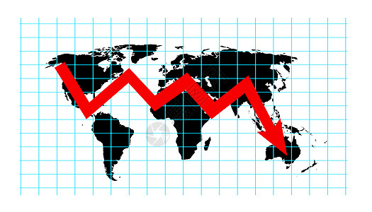 在世界范围内的蔓延 经济下降 3个插图 4个例子营销疾病生长破产损失碰撞金融货币图表投资图片