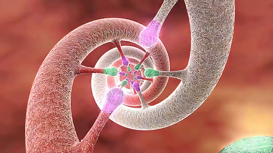 DNA序列视图 3D医疗化学研究染色体遗传学射线液体生物克隆辉光蓝色图片