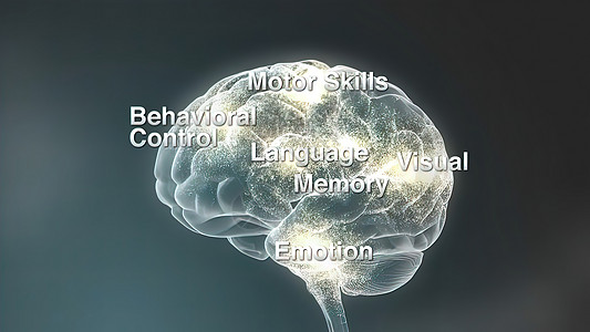 3D人脑中多莉 在合力期用神经进入大脑灰质网络保健医学考试想像力激素脑干生物研究图片