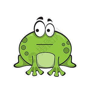 用冷漠的情感来可爱绿青蛙 青蛙看着侧面图片