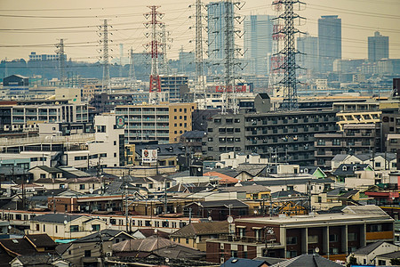 川崎市 从花园可以看到景观建筑街景观光天空工业景点城市旅行制造业图片