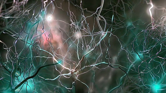 发送电信号和化学信号的合成元和神经系统轴突红色飞行树突生物学荷尔蒙医疗药品背景细胞图片