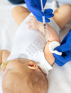 给婴儿接种疫苗 在手臂上注射 有选择的焦点童年诊所横幅疾病医生卫生保健药品病人注射器图片