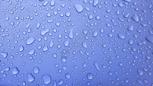 车头盖上一滴水 雨后或紫色涂漆表面洗车之后的水球图片