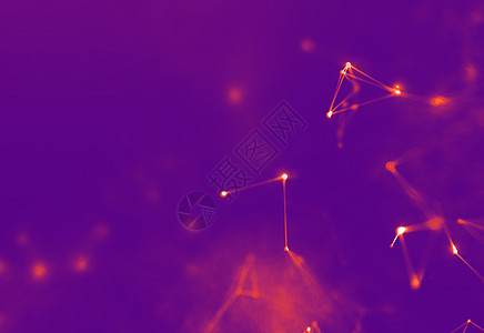 抽象紫色几何背景 连接结构 科学背景 未来技术 HUD 元素 连接点和线 大数据可视化和商业边缘墙纸网络圆圈蓝色插图三角形黑色宇图片