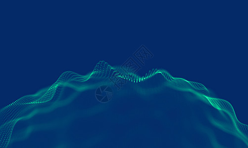 保利尼奥抽象的蓝色几何背景 连接结构 科学背景 未来科技连接点和线 大数据可视化与商业三角形绿色墙纸边缘线条圆圈黑色插图多边形宇宙背景