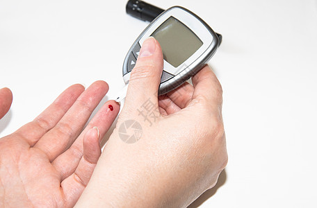 血糖监测系统 带葡萄测量仪的糖尿病检测包医生胰岛素测试疾病诊断监控女士监视器实验室控制图片