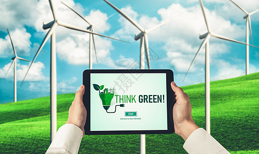 绿色企业转型 促进环境保护和ESSG业务概念的绿色商业转变涡轮生态回收社会经济互联网公司思考投资地球图片