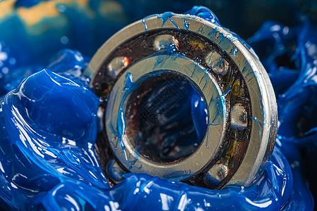 球的不锈性与蓝色优质合成锂复合油脂 高温和汽车及工业机械润滑剂等无色相伴 含化合物工作电气制造业芯片金属齿轮车库化学品服务图片