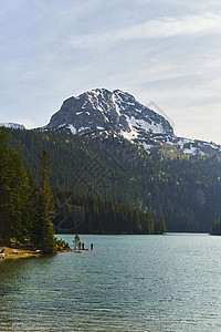 黑湖 自然景观 山湖 Zabljak 黑山 Durmitor国家公园风景岩石地平线树木天堂国家游泳远足水晶反射图片