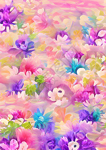 用于背景的糊面颜色花朵植物花束婚礼叶子树叶故事花园插图卡片草图图片