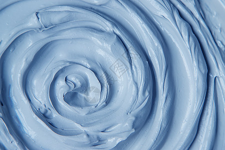 脸部和身体的Clay质地温泉面罩 有选择的焦点蓝色横幅治疗沙龙奶油化妆品清洁组织头发擦洗图片