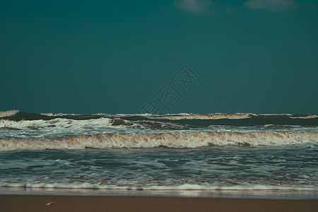 海洋表面波浪无缝 水下卡通液体形态河流和海背景 夏末和情感思想海岸天空泡沫海景季节旅行海浪支撑阳光波纹图片