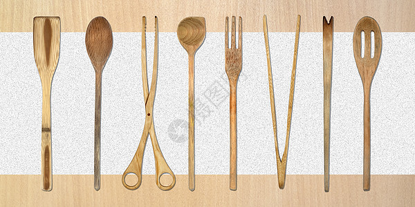木制烹饪便利配饰刀具用具服务厨师木头食物食谱配件图片