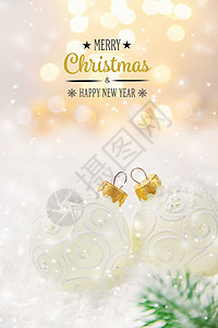 圣诞背景和美丽的装饰 新年 有选择的焦点框架装饰品问候语玩具松树礼物作品雪花假期卡片图片