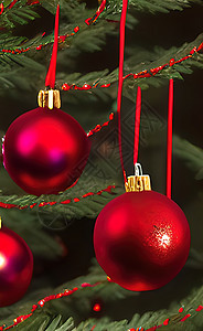 为圣诞节和新年庆祝活动特写圣诞树和装饰品礼物叶子装饰金子风格假期火花玩具松树庆典图片