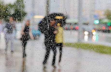 雨量玻璃秋天高清图片