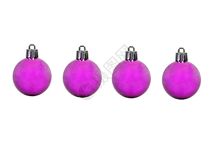 四个紫色圣诞舞会装饰闪光礼物假期圆圈季节性季节传统白色金子图片