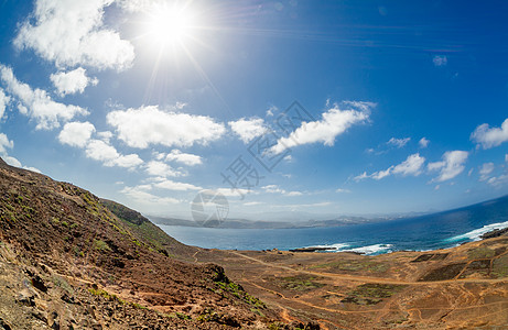 拉伊尔塔半岛大加那利群岛顶峰柱子石窟远足半岛水晶洞穴岩石器官小路图片