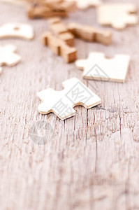 木砖拼图商业空白桌子挑战成功玩具团队战略团体解决方案图片
